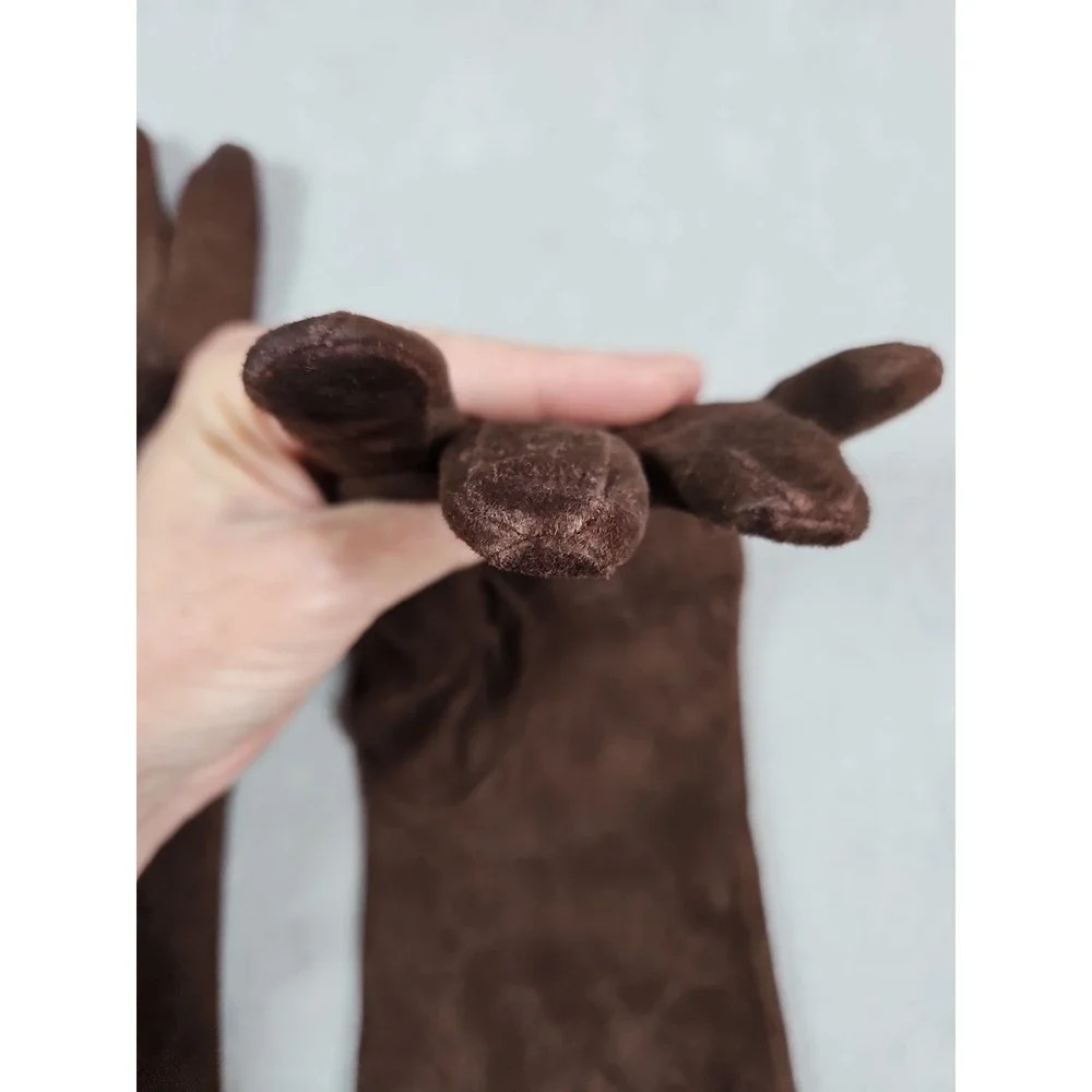 Coach Womens Brown Cashmere Lined Gloves Size 8